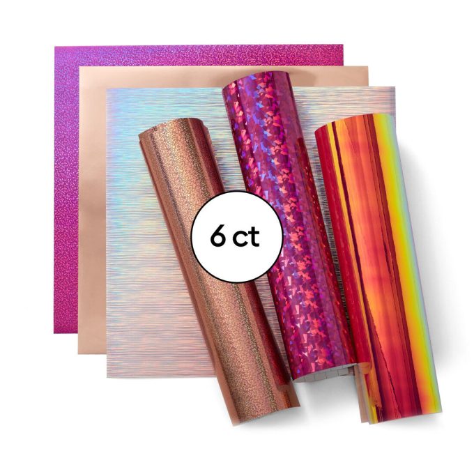 Holographic Vinyl, Pink Sampler - Permanent (6 ct)
