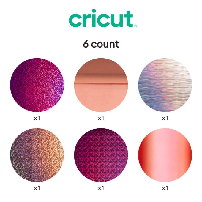 Holographic Vinyl, Pink Sampler - Permanent (6 ct)