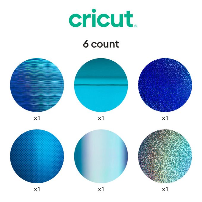 Holographic Vinyl, Blue Sampler - Permanent (6 ct)