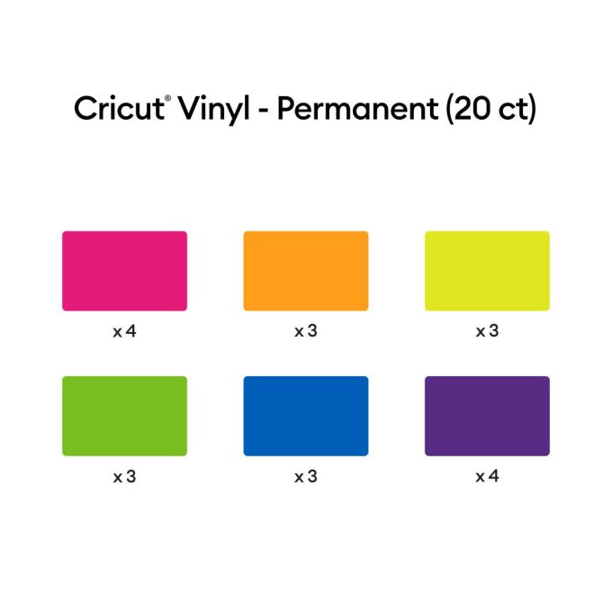 Vinyl, Bright Rainbow Sampler - Permanent (20 ct)