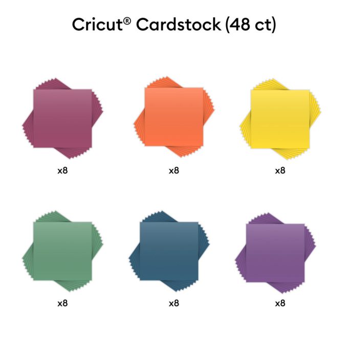 Cardstock Sampler, Jewel Tones - 12 in x 12 in (48 ct)