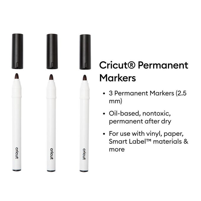Permanent Markers 2.5 mm, Black (3 ct)
