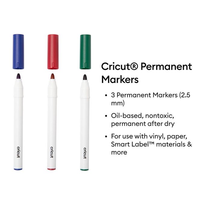 Permanent Markers 2.5 mm, Red/Green/Blue (3 ct)