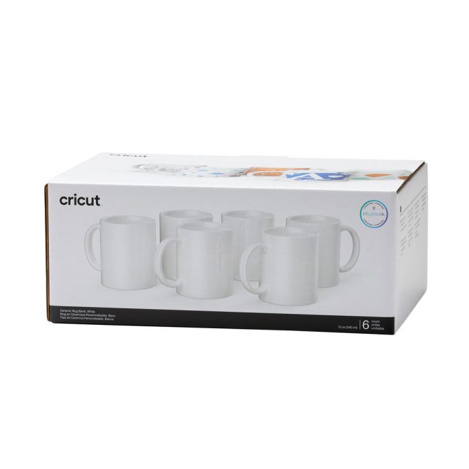 Ceramic Mug Blank, White - 12 oz/340 ml (6 ct)