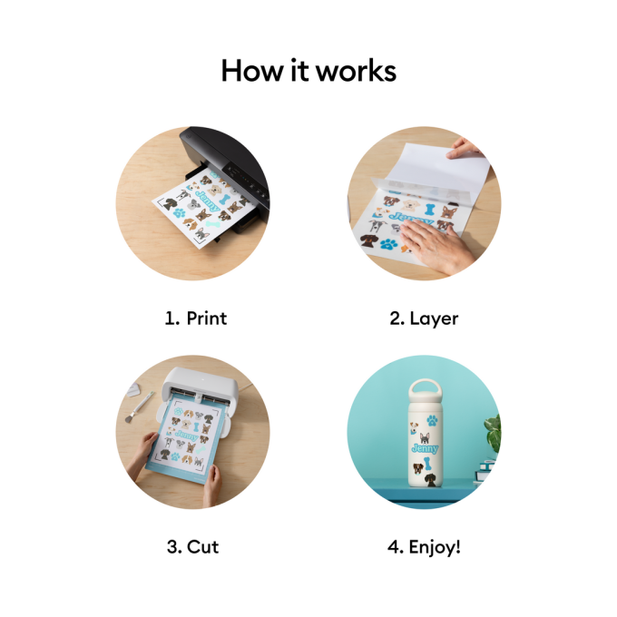 Printable Waterproof Sticker Set - US Letter (6 ct)