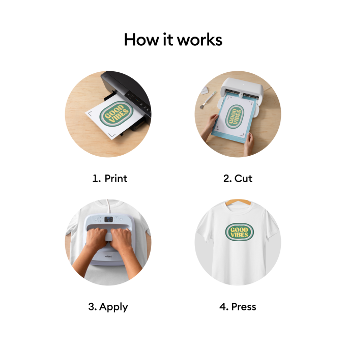 Cricut® Printable Iron-On For Light Fabrics - 8.5 in x 11 in (20 ct)