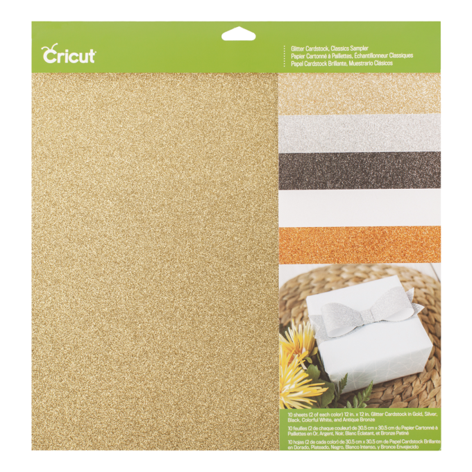 Glitter Cardstock Sampler, Classics  - 12" x 12"