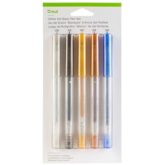 Glitter Gel Pen Set, Basics (5 ct.)